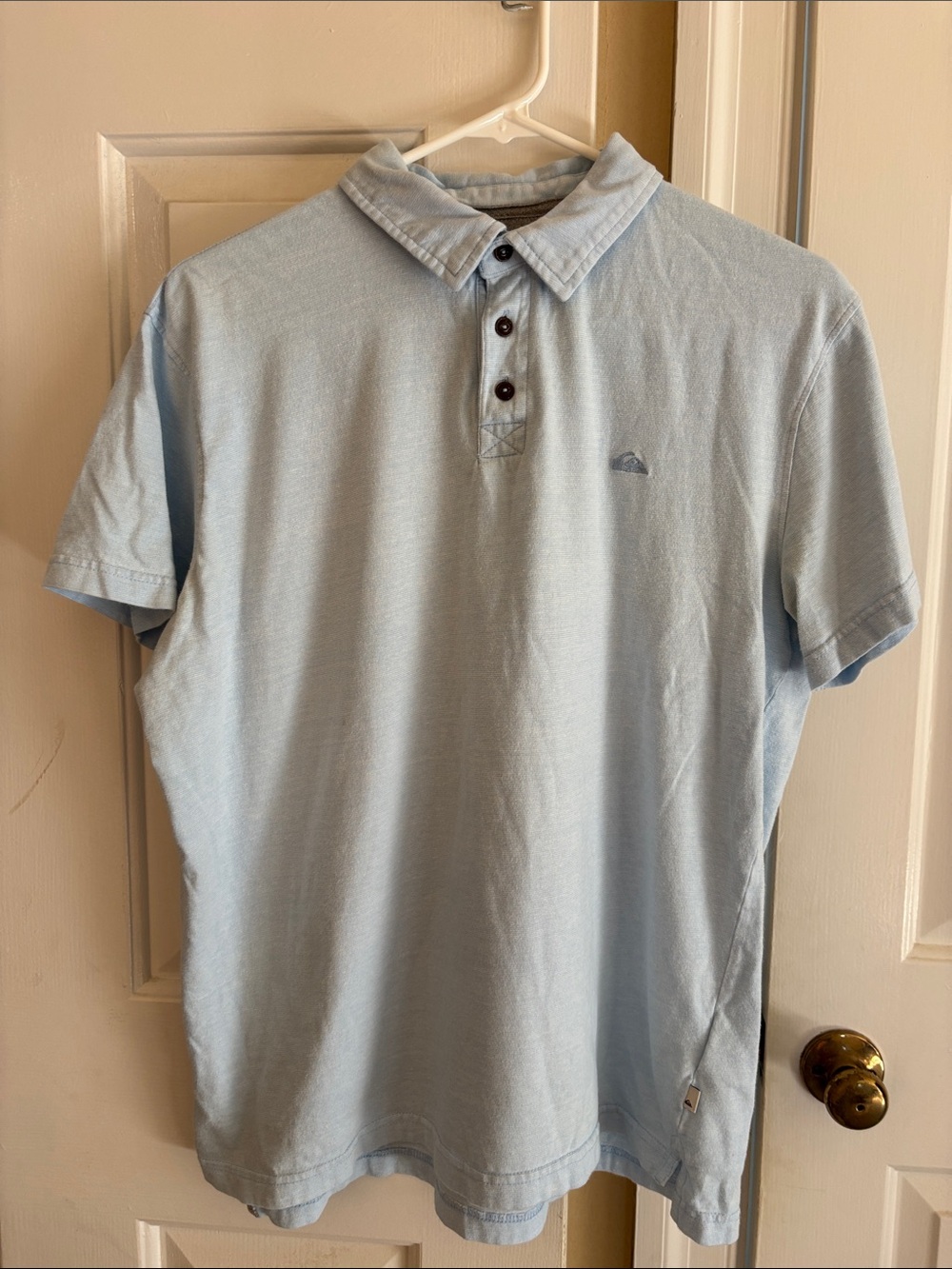 Quicksilver Light Blue Boys Polo Shirt - Classic Short Sleeve